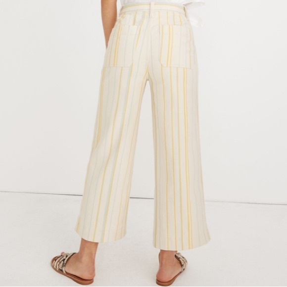 Madewell Emmett Wide-Leg Striped Crop Jean Pants Size 28 - Picture 2 of 10